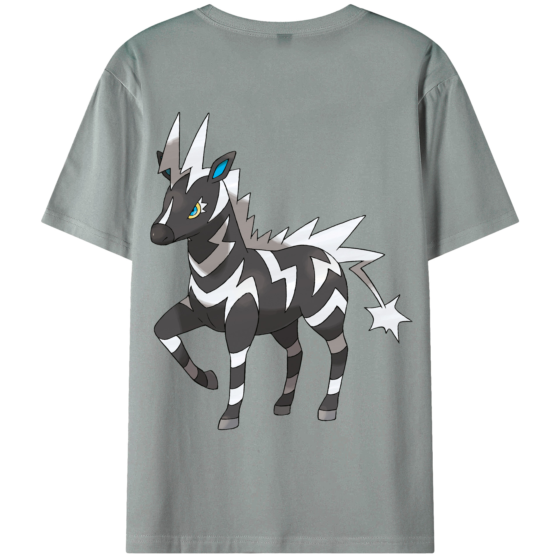 （画像用） ポケットモンスター Pokémon 綿100％ メンズ半袖Tシャツ（バックプリント） 通気性